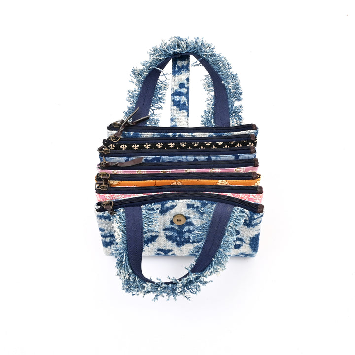 Fringe Accent Tribal Handbag | Multi-Section Design for Everyday Ease
