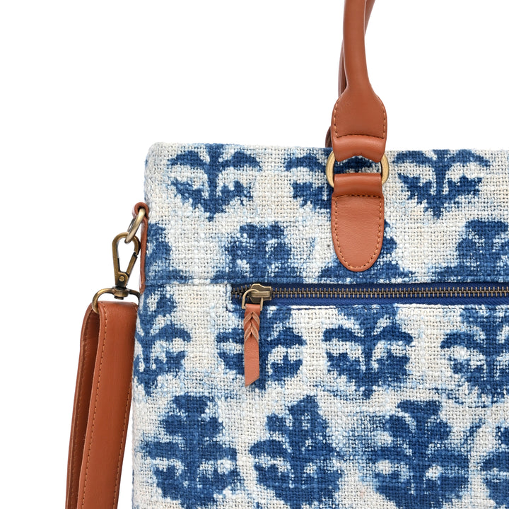 Handwoven Block Printed Tote Bag