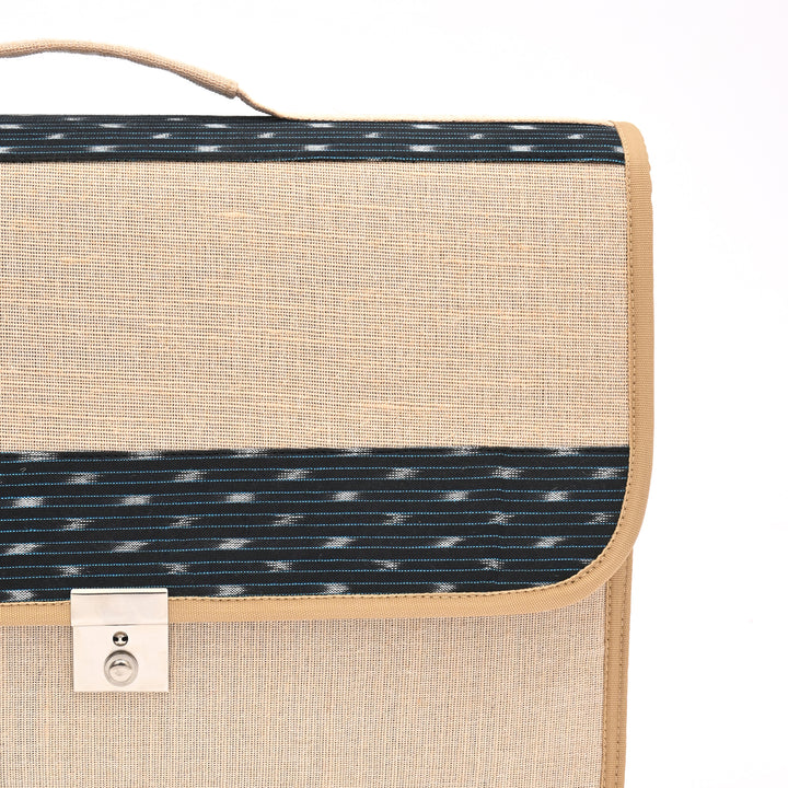 Jute Cotton Office Satchel Bag | Sustainable Professional Bag 16"