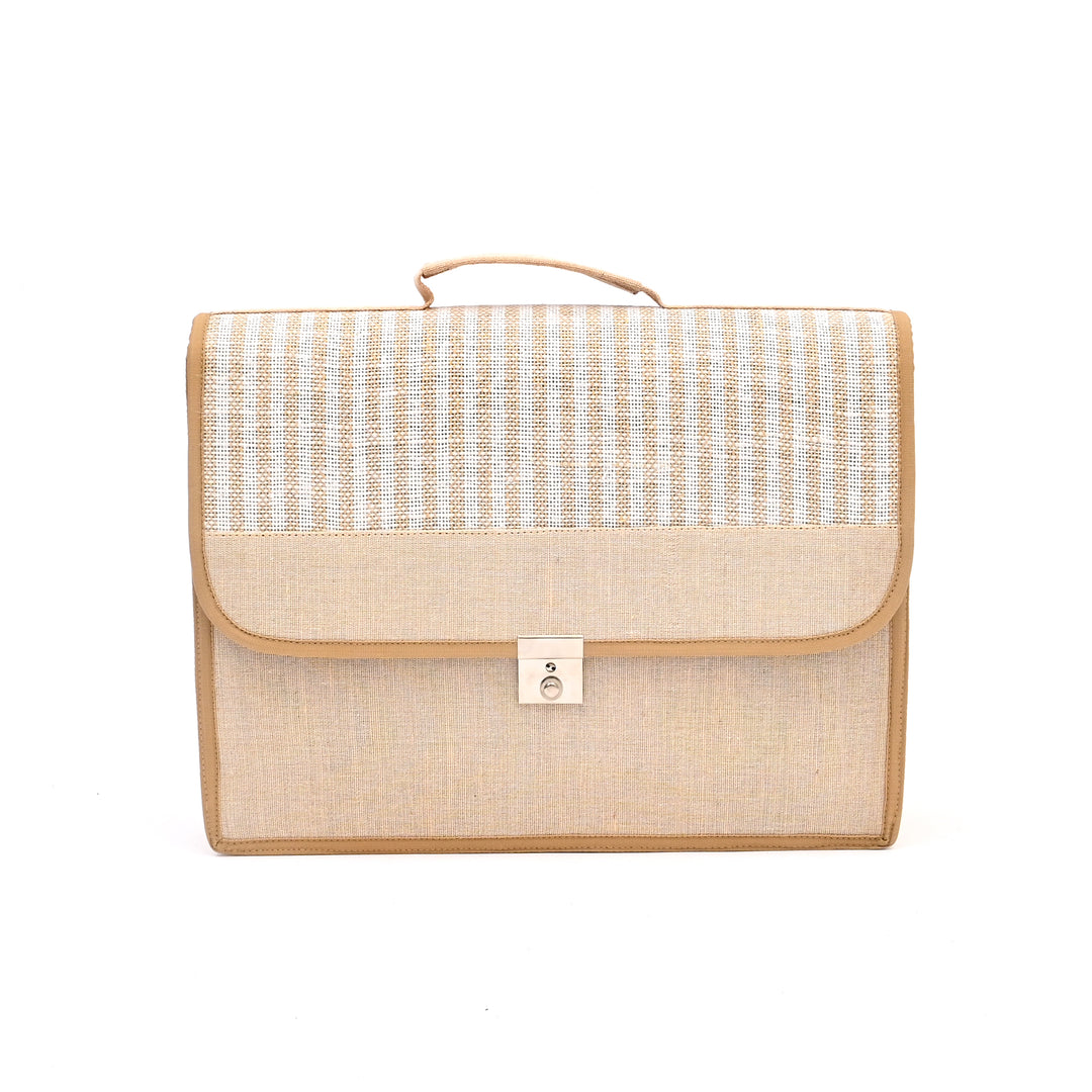 Jute Cotton Office Messenger Bag | Eco Professional Crossbody 16"