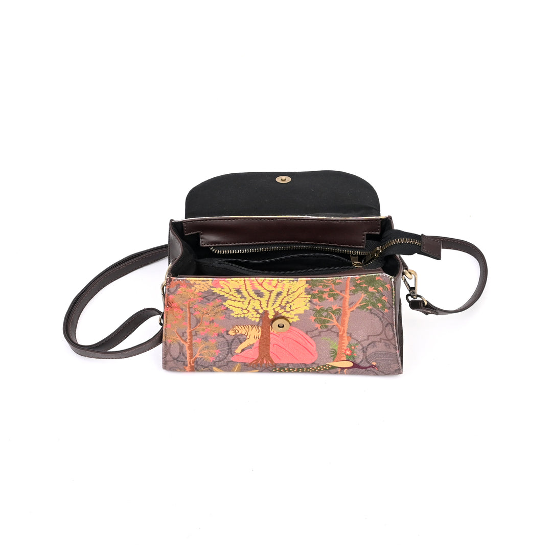 Royal Garden Satchel Bag | Multicolor Vegan Leather 10"