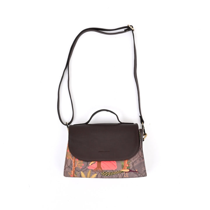 Royal Garden Satchel Bag | Multicolor Vegan Leather 10"