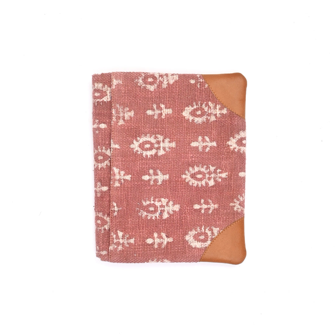 Handcrafted Zigzag Ikat iPad Cover Bag | Clutch Style with Faux Leather Accents