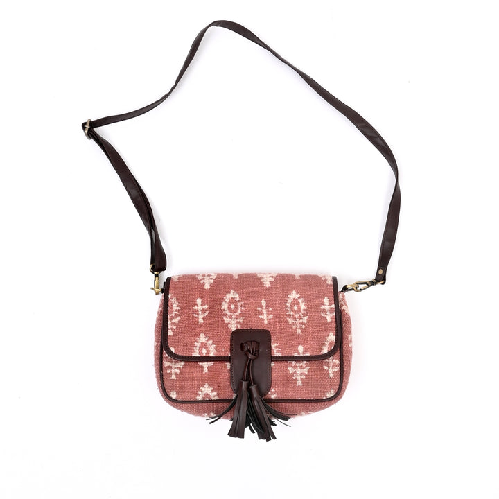 Handwoven Block Printed Sling Bag