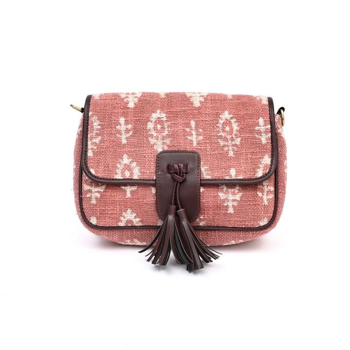 Handwoven Block Printed Sling Bag