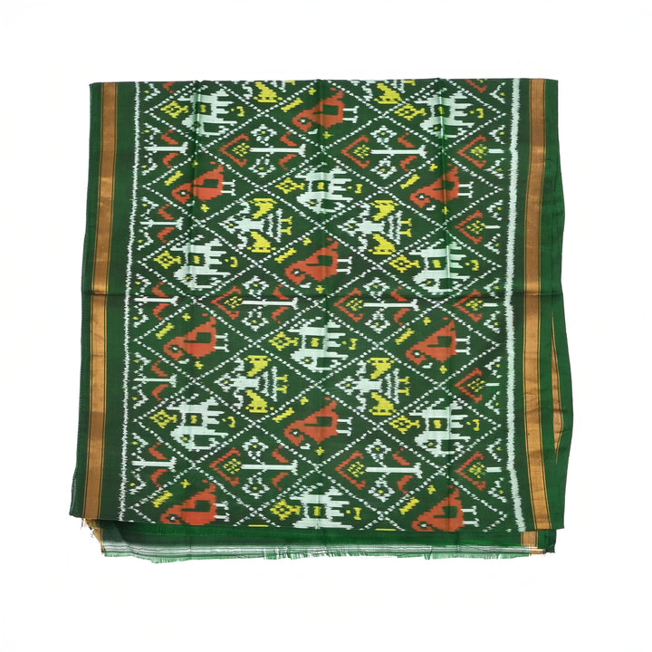 Ikat Patola Handloom Silk Stole | 86" x 22.5"