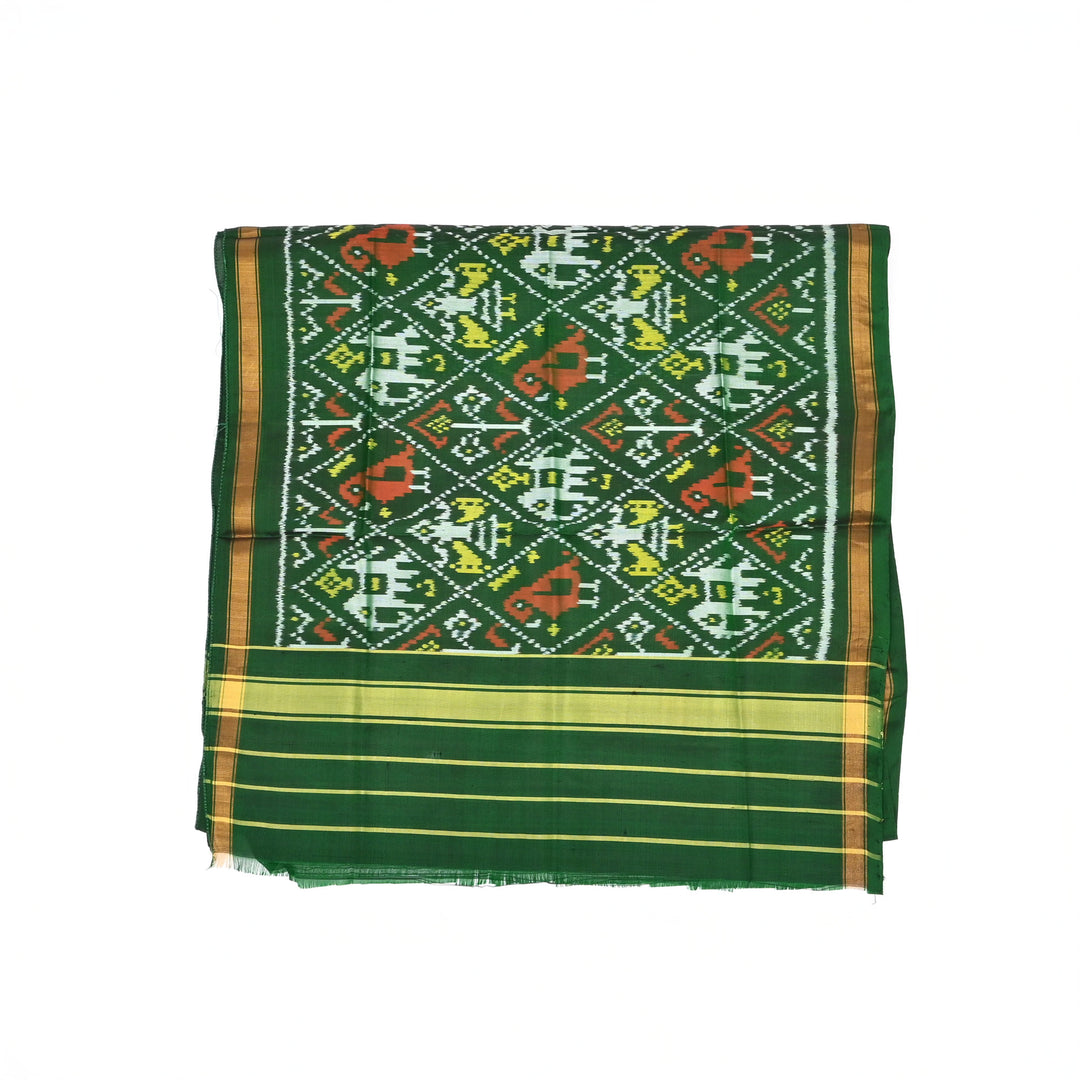 Ikat Patola Handloom Silk Stole | 86" x 22.5"