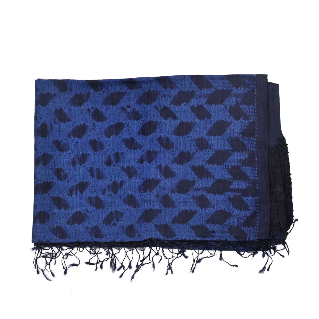 Artisan Shibori Dupatta | Hand-Dyed Tussar Silk Blend