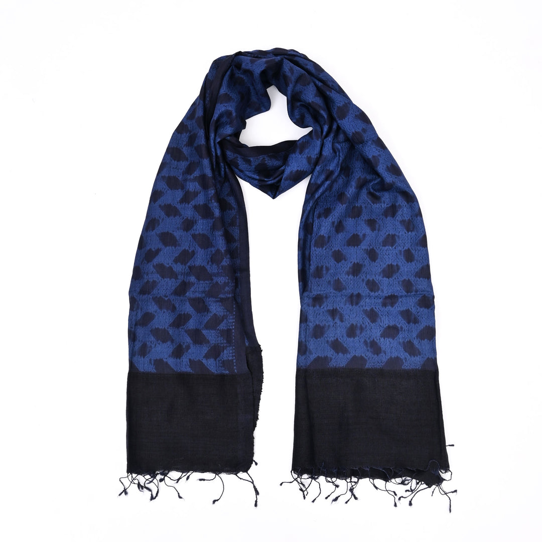 Artisan Shibori Dupatta | Hand-Dyed Tussar Silk Blend
