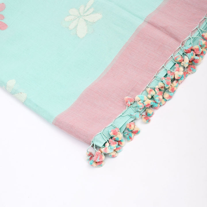 Pure Cotton Handloom Dupatta, 100"x36" | Traditional Artisan Weave Scarf