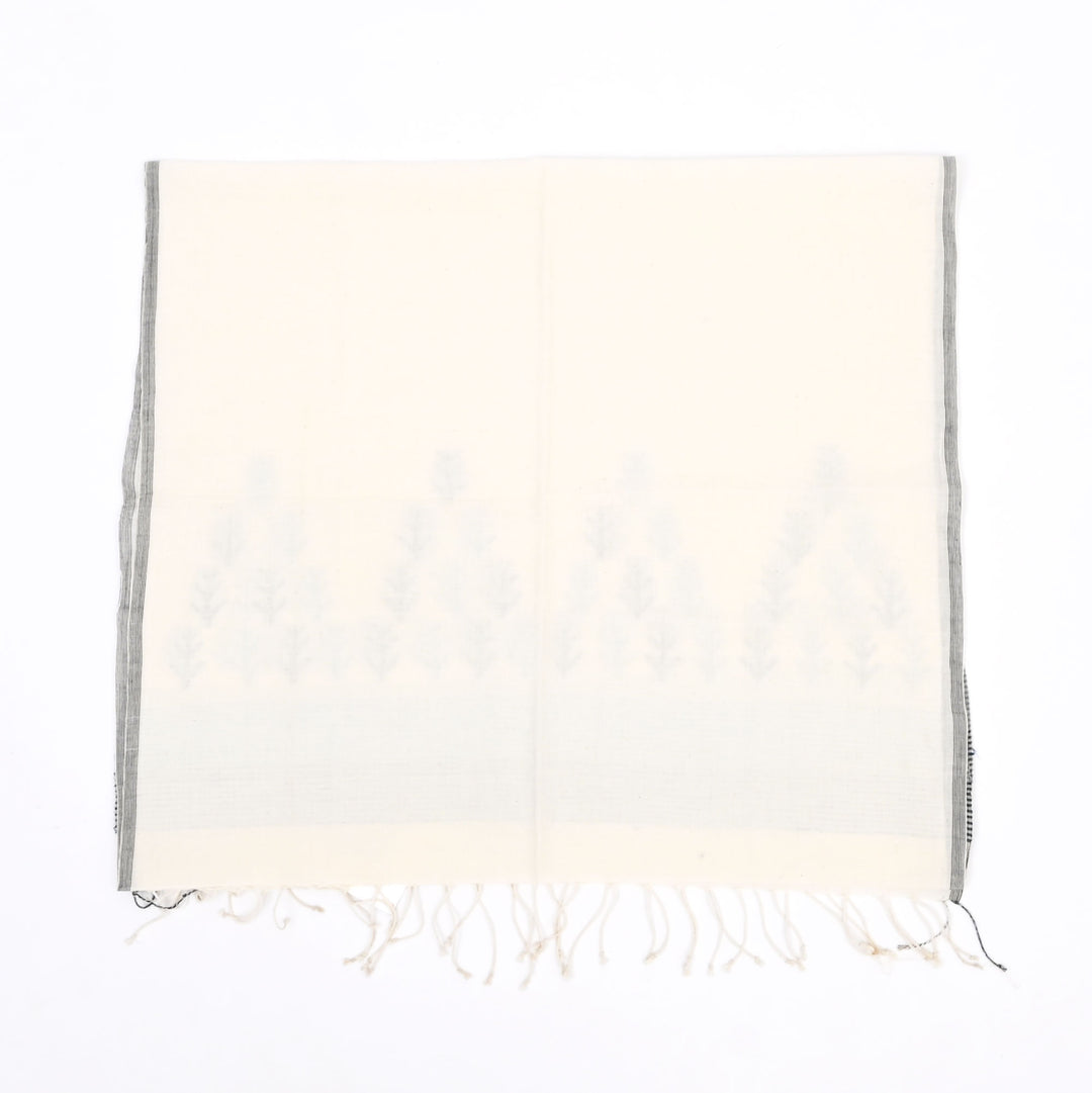 Artisan Jamdani Stole | Traditional Woven Scarf