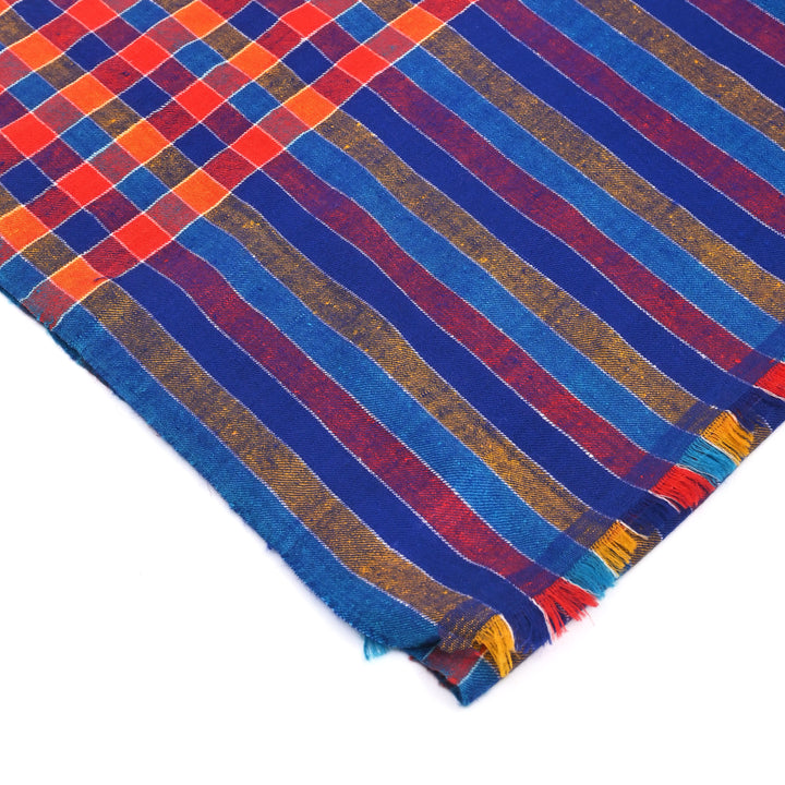 Authentic Himalayan Pashmina Shawl | Checkered Design 28"x80"