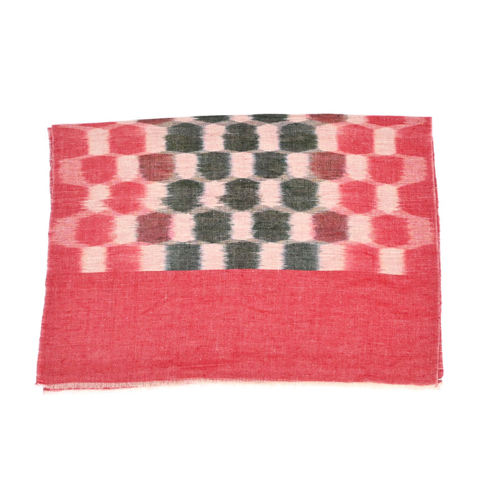 Reversible Ikat Pashmina Multicolor Stole, 80"x28"