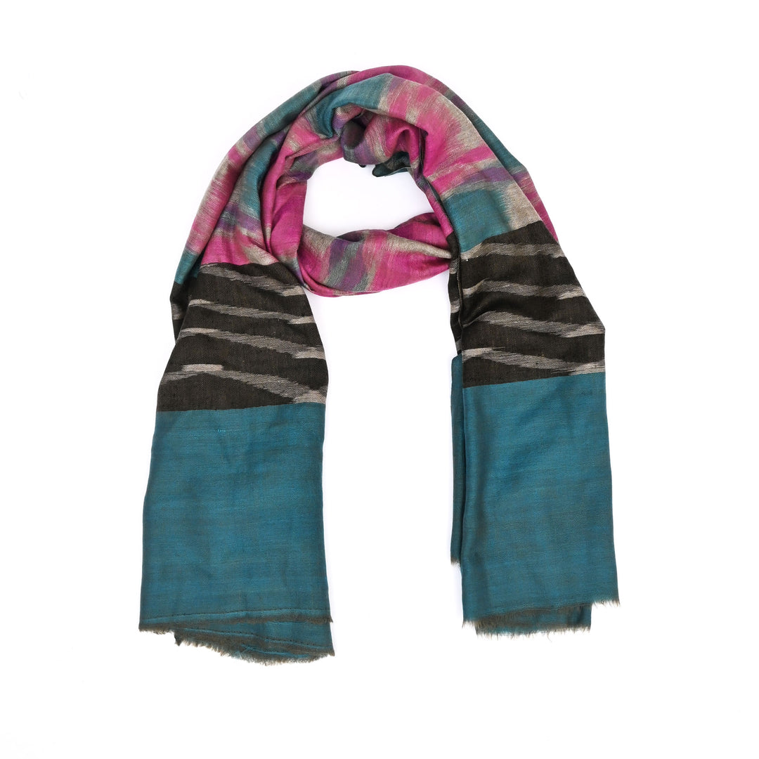 Sozni Pashmina Shawl - Multi-color, 80"x40"