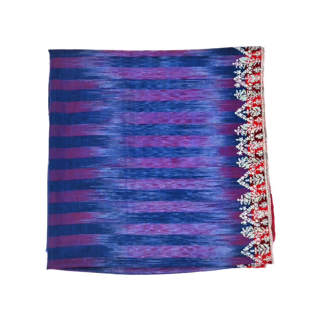 Ikkat Pashmina Shawl | Multicolor, 80"x40"