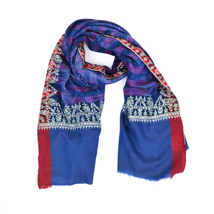 Ikkat Pashmina Shawl | Multicolor, 80"x40"