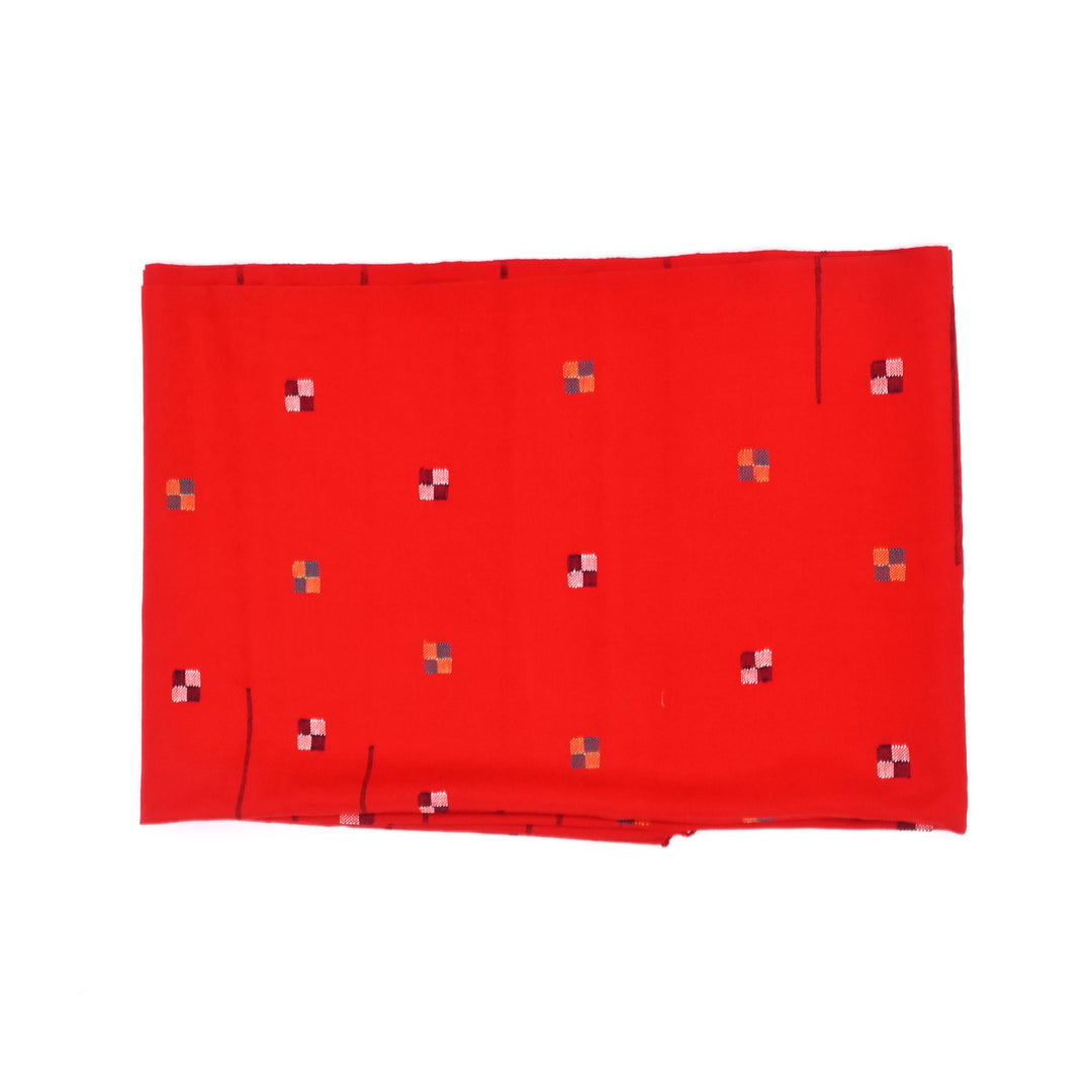 Handwoven Merino Wool Stole | Red Elegant Wrap