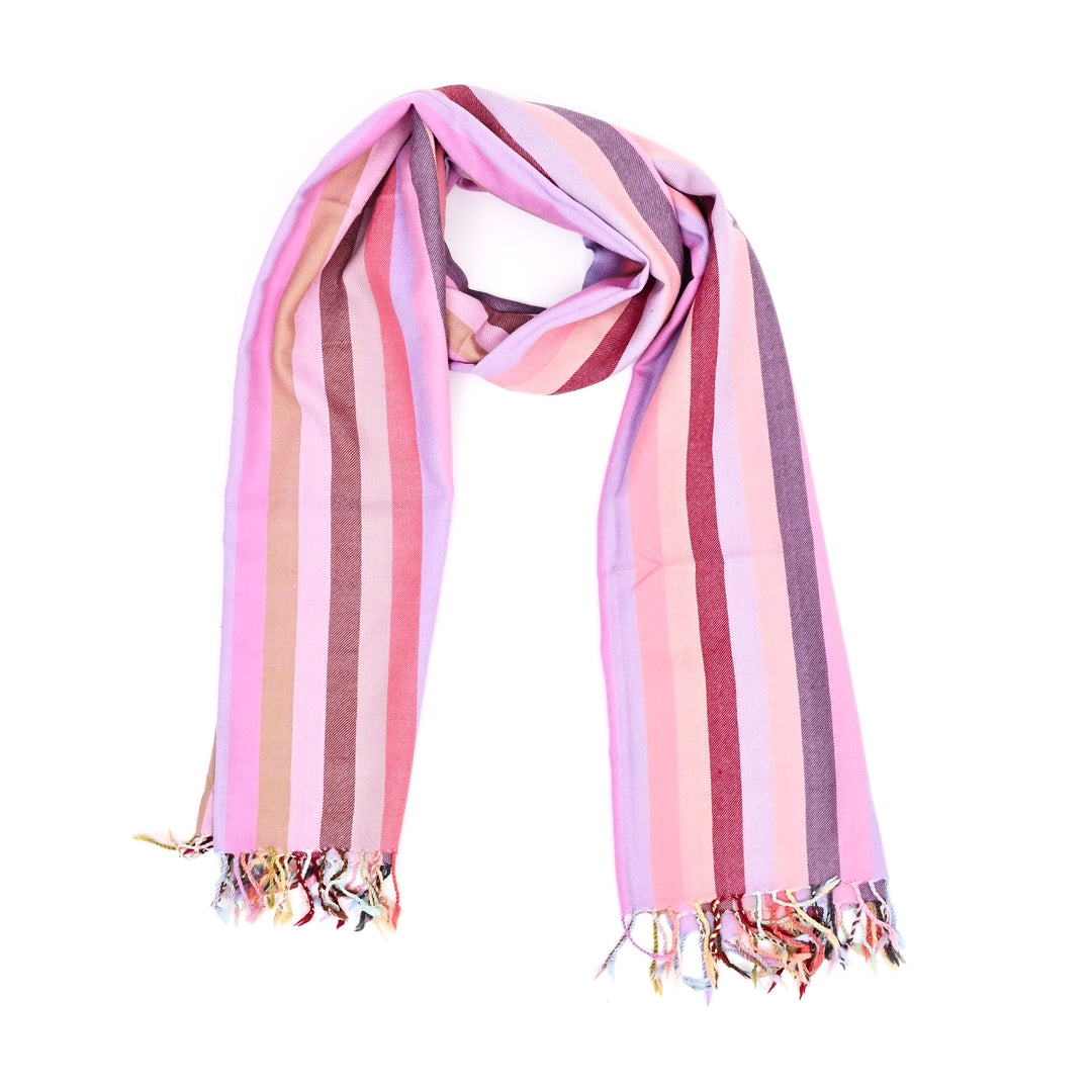 Luxurious Multicolor Handwoven Merino Wool Stole | Soft, Warm & Stylish