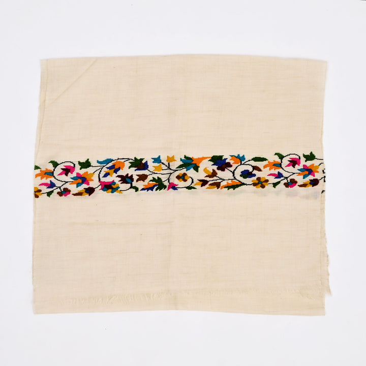 Kani Pashmina Muffler | White, 80"x28"