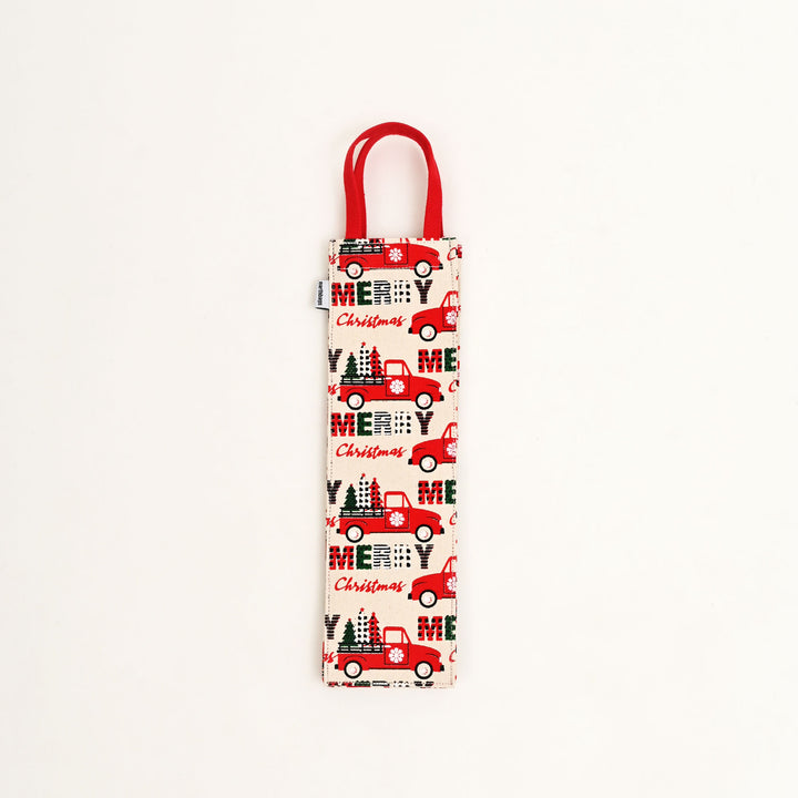 Christmas Gift Bag | Laminated Printed Canvas Bag with Allover Print