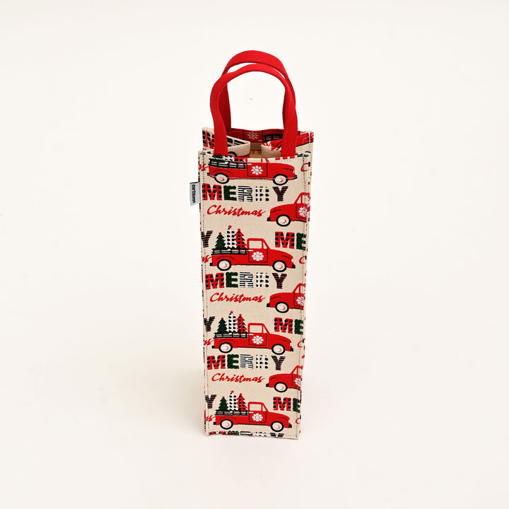 Christmas Gift Bag | Laminated Printed Canvas Bag with Allover Print