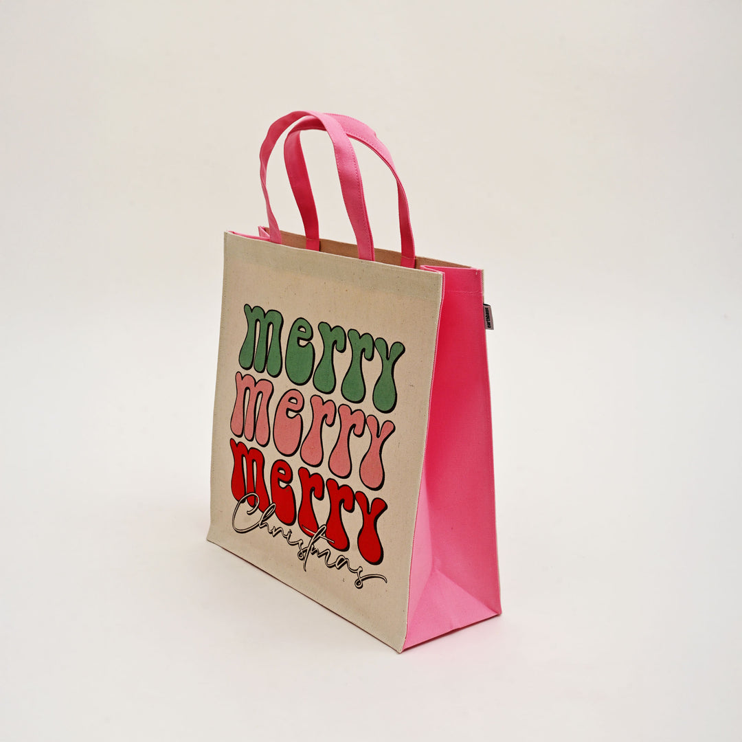 Gift Bag | Laminated Printed Christmas Canvas Bag