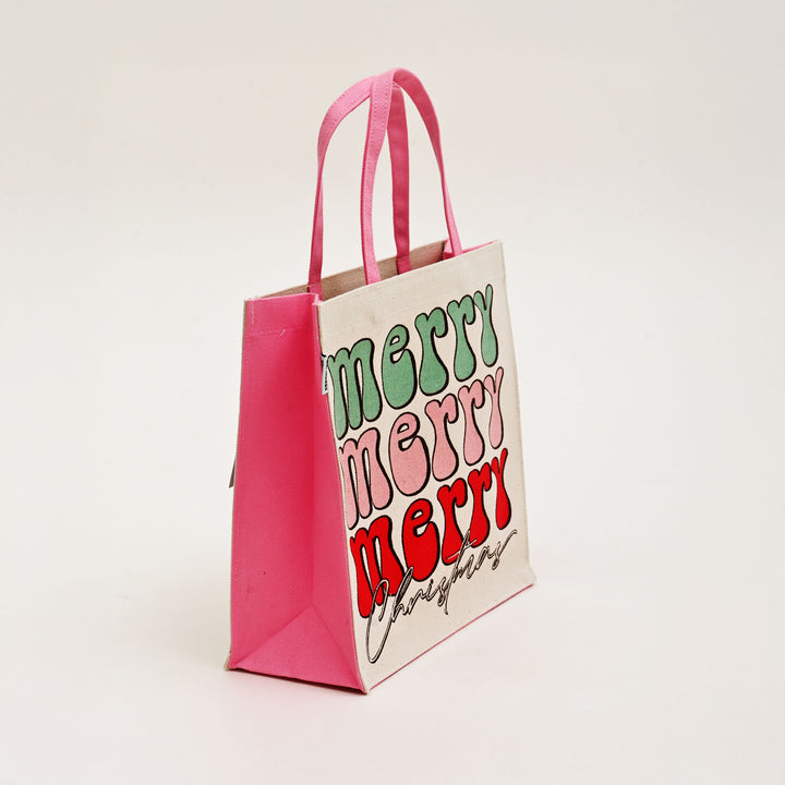 Gift Bag | Laminated Printed Christmas Canvas Bag