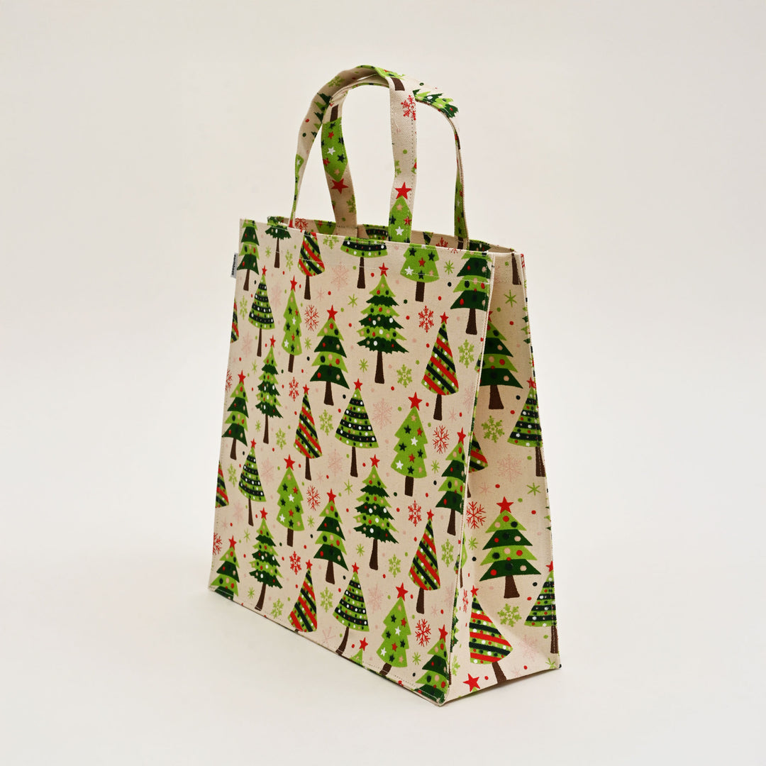 Gift Bag | Laminated Printed Christmas Canvas Bag with Allover Print