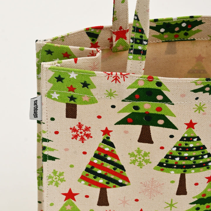 Gift Bag | Laminated Printed Christmas Canvas Bag with Allover Print