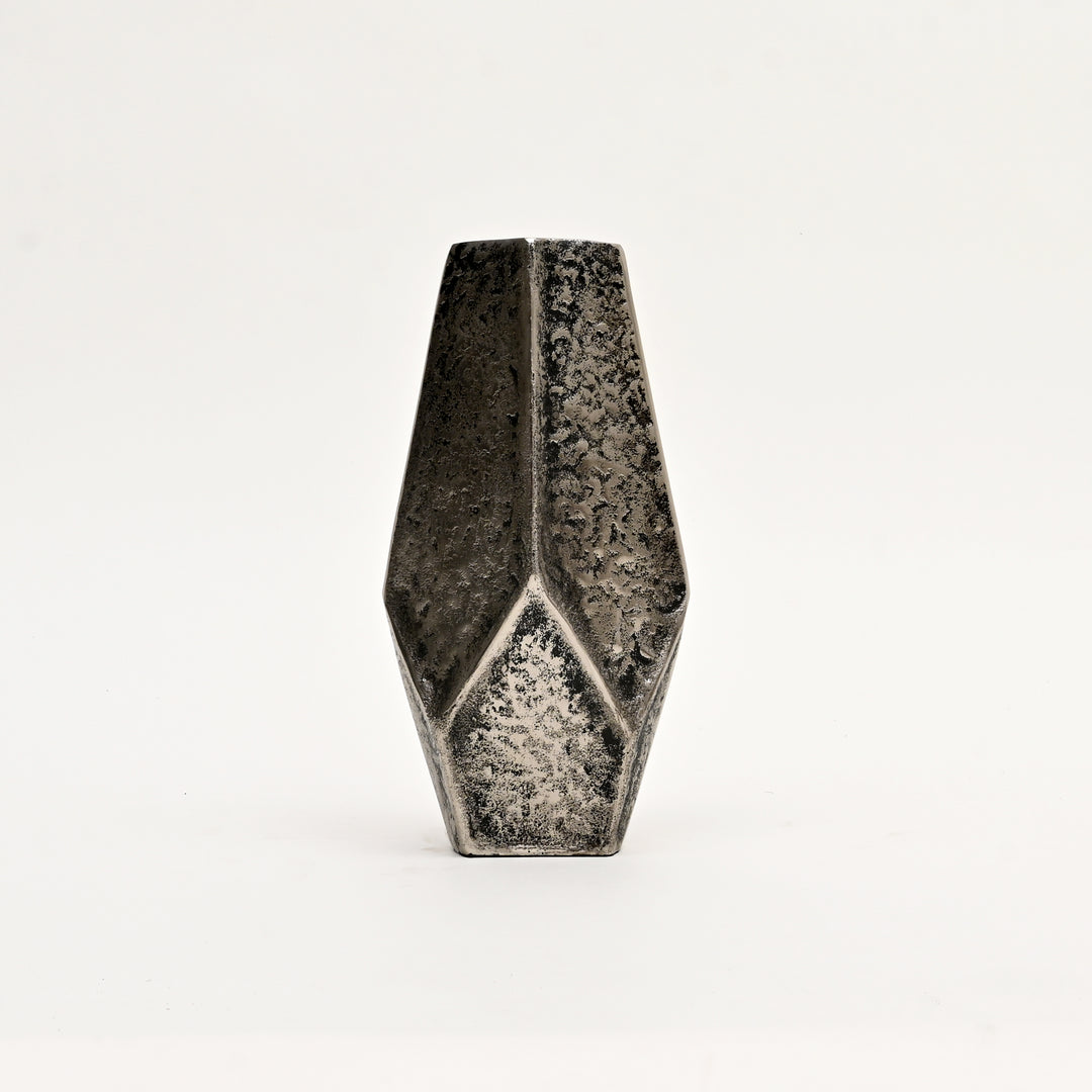 Decorative Nickel Antique Aluminum Vases – Set of 3 Table Accents
