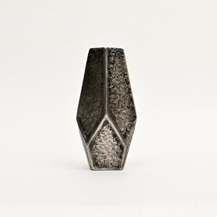 Decorative Nickel Antique Aluminum Vases – Set of 3 Table Accents