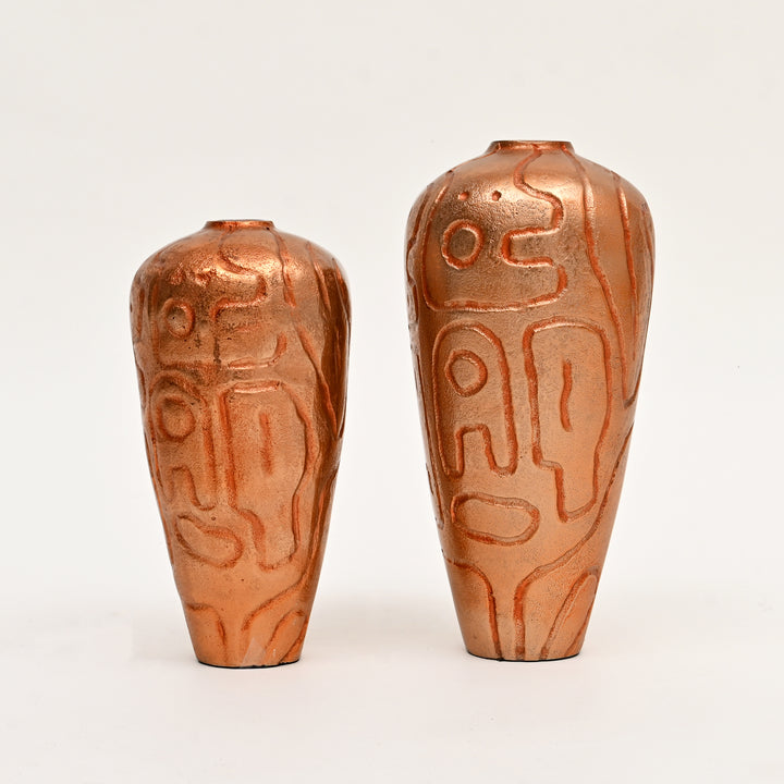 Antique Copper Decorative Vases – Set of 2