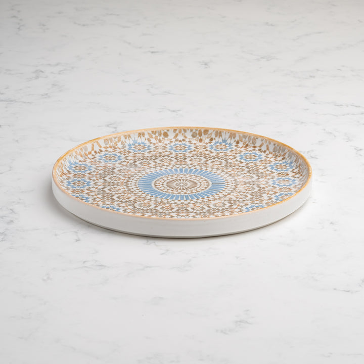 Short Rim Stackable Plates| Pack of 4 | Porcelain