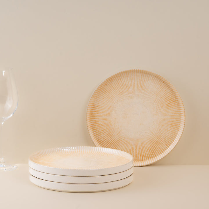 Short Rim Stackable Plate | Porcelain, Pack of  4