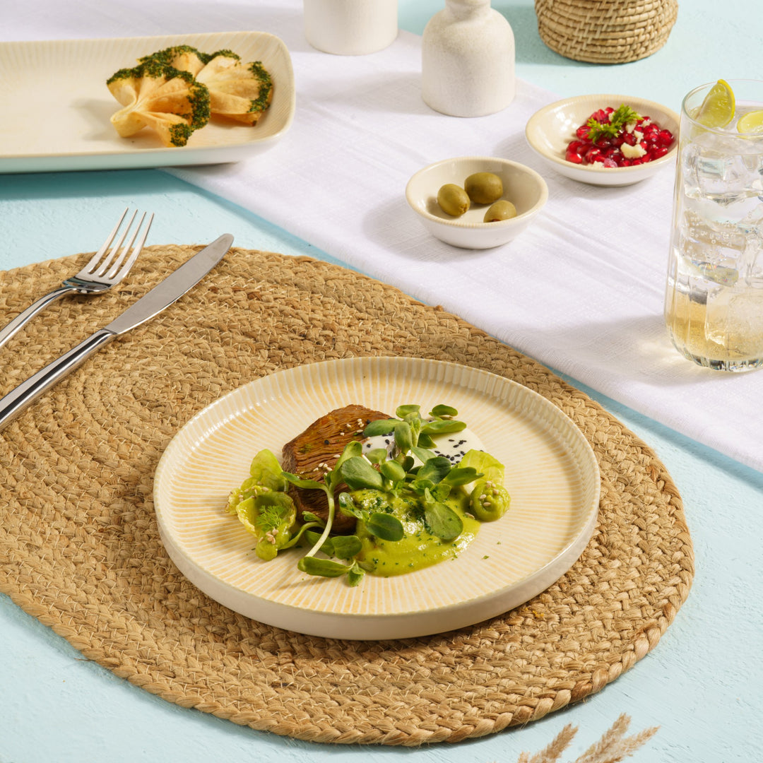 Short Rim Stackable Plate | Porcelain, Pack of  4