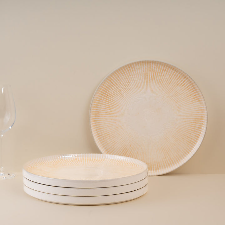 Short Rim Stackable Plate | 10.62", Porcelain | Pack of 4