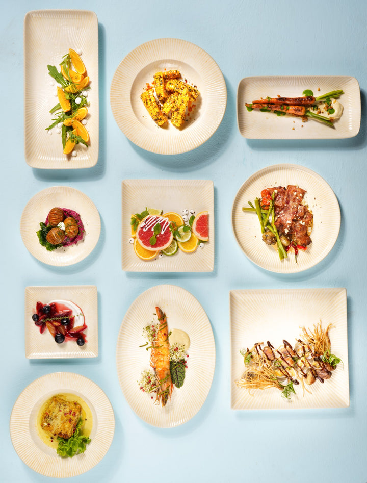 Short Rim Stackable Plate | 10.62", Porcelain | Pack of 4