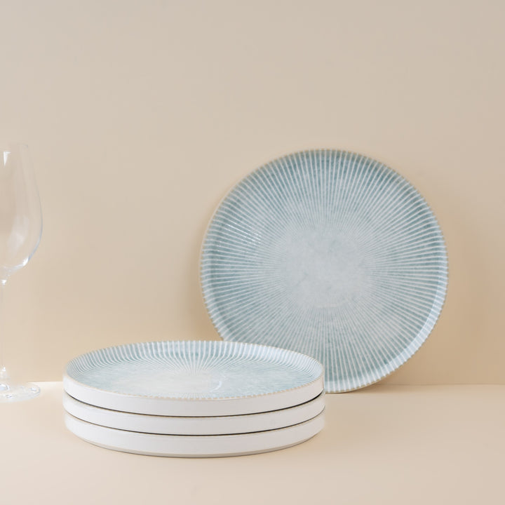 Short Rim Stackable Plate | Porcelain |Set of 4