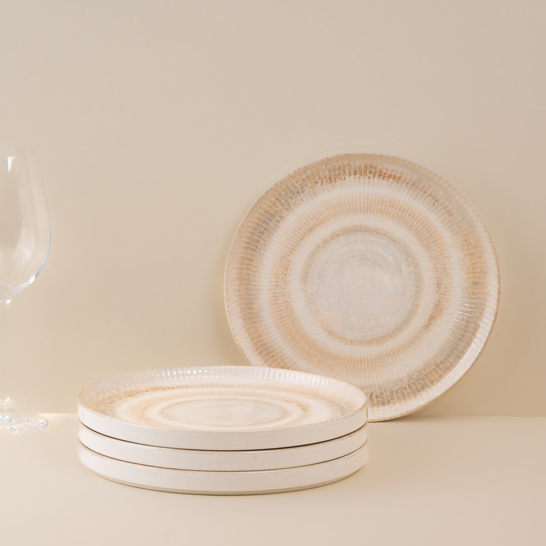 Short Rim Stackable Plate | Porcelain | Pack of 4