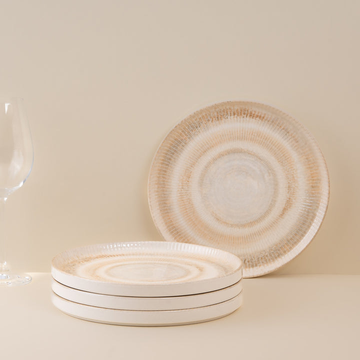 Short Rim Stackable Plate | Porcelain | Pack of 4