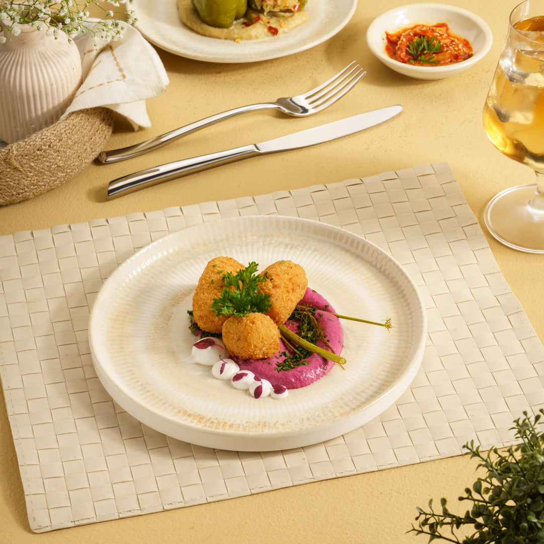 Short Rim Stackable Plate | Porcelain | Pack of 4