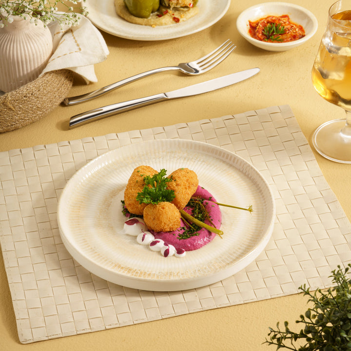 Short Rim Stackable Plate | Porcelain | Pack of 4