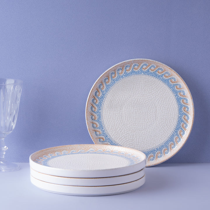 Short Rim Stackable Plates | Porcelain, Set of 4