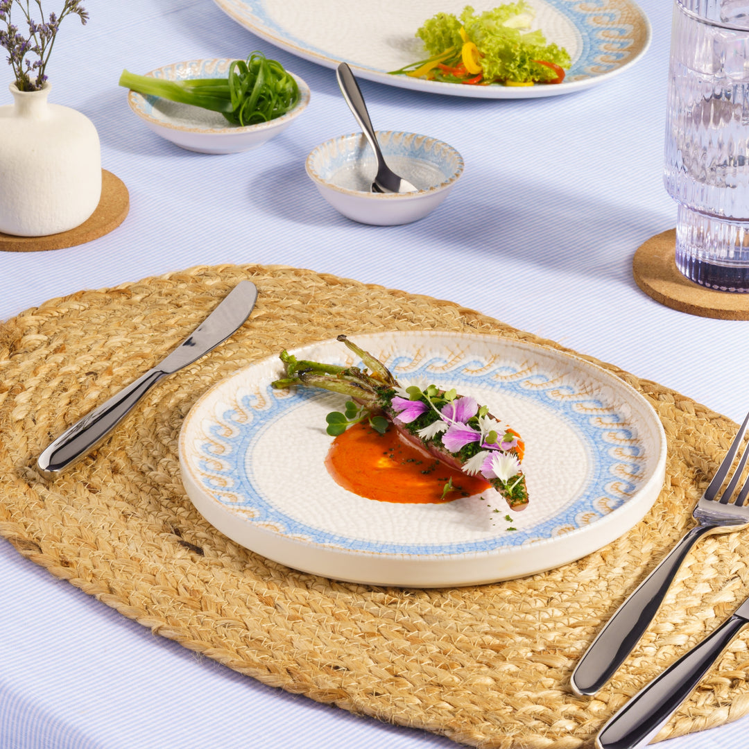 Short Rim Stackable Plates | Porcelain, Set of 4
