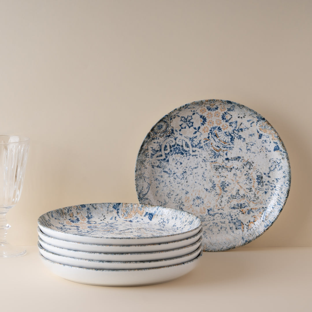 Porcelain Plate Flat | Porcelain | Set of 6
