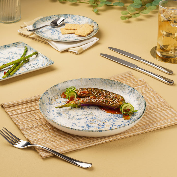 Porcelain Plate Flat | Porcelain | Set of 6