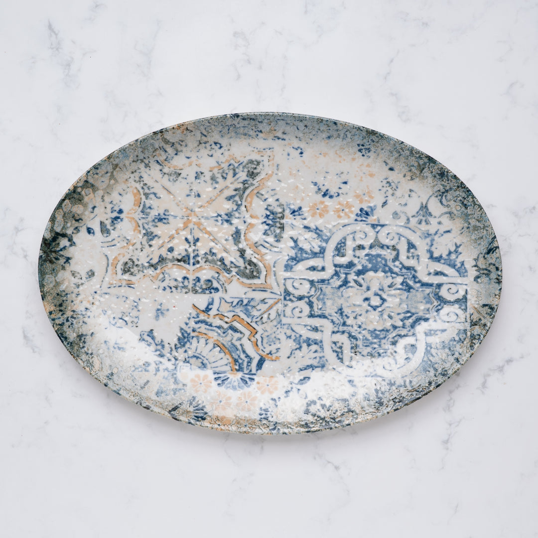 Oval Plate With Foot | Porcelain, 12.59", Pack of 6