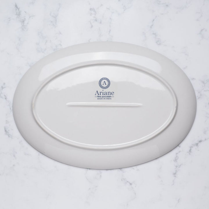 Oval Plate With Foot | Porcelain, 12.59", Pack of 6