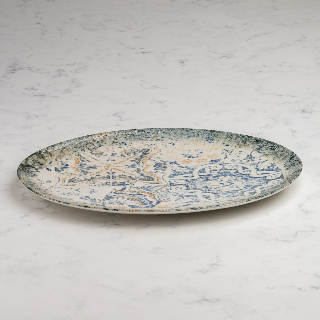 Oval Plate With Foot | Porcelain, 12.59", Pack of 6
