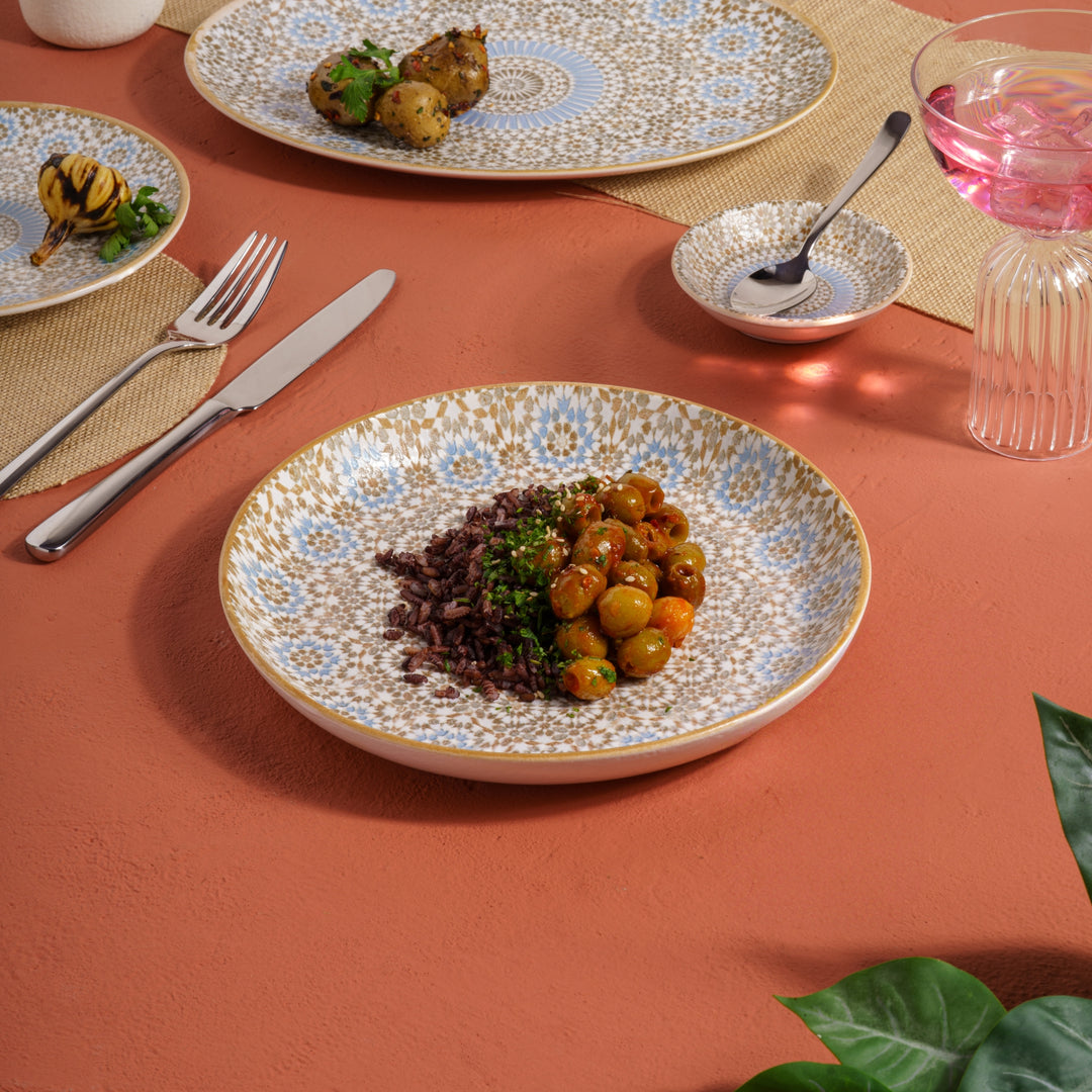 Classic Flat Dining Plates | Porcelain | Pack of 12